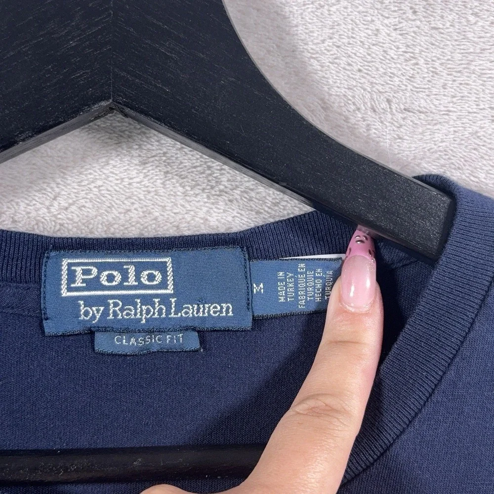 Polo Ralph Lauren Polo Ski Long Sleeve T Shirt Mens Medium Blue Graphic